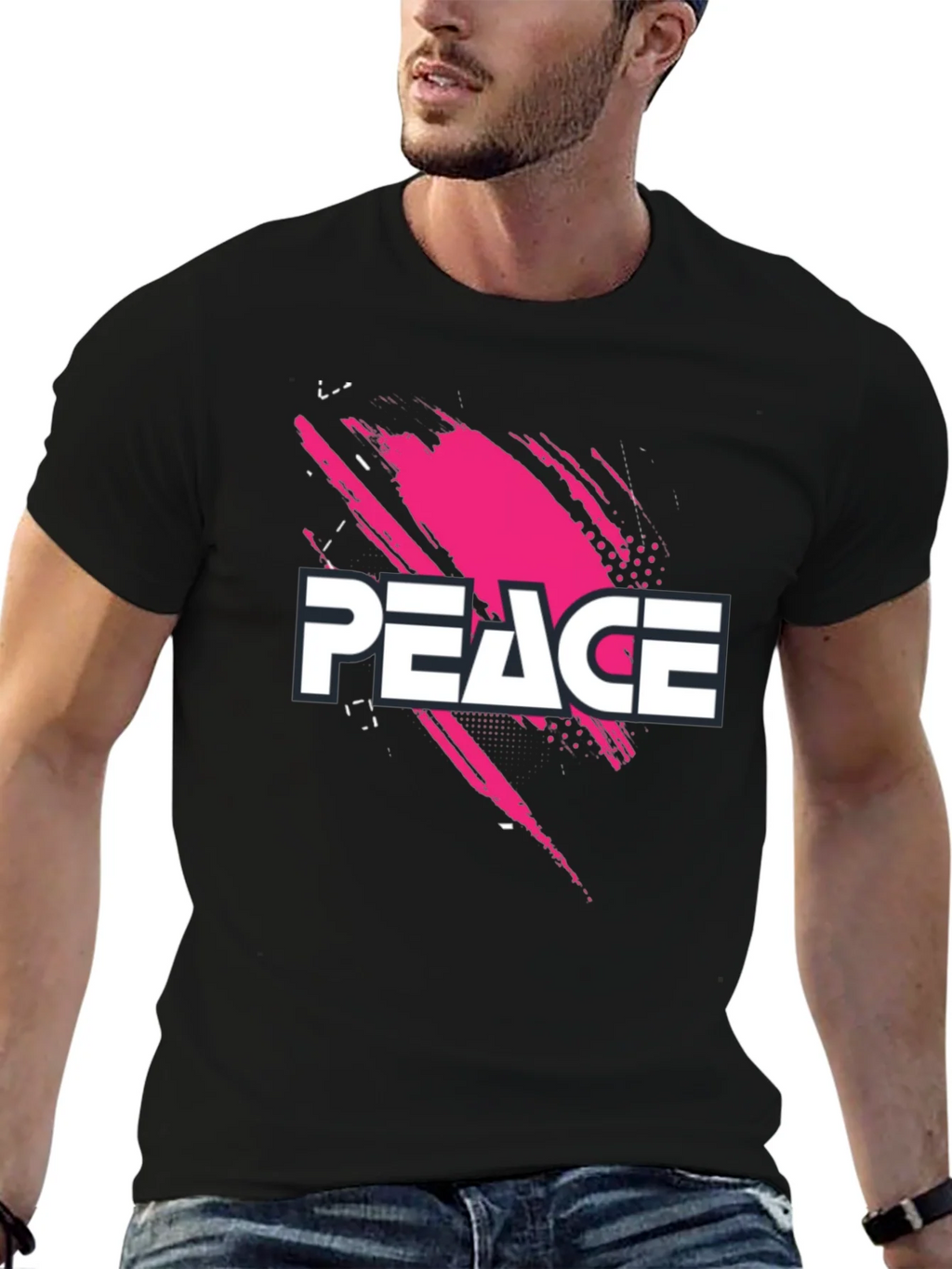 Peace Graphic Black T-Shirt product image 6
