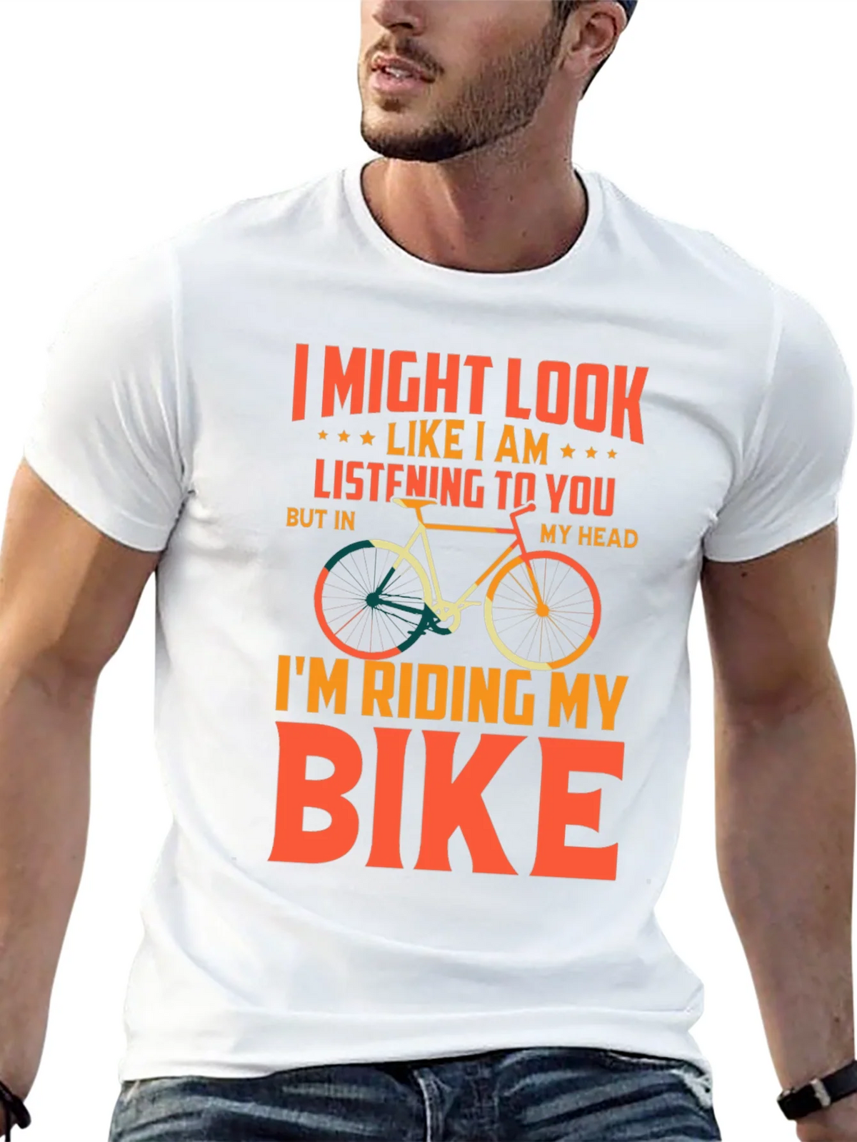 Funny Biking T-Shirt - Im Riding My Bike product image 12