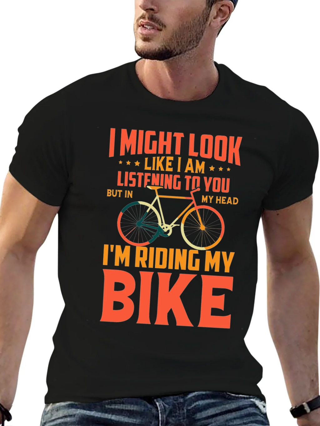 Funny Biking T-Shirt - Im Riding My Bike product image 6