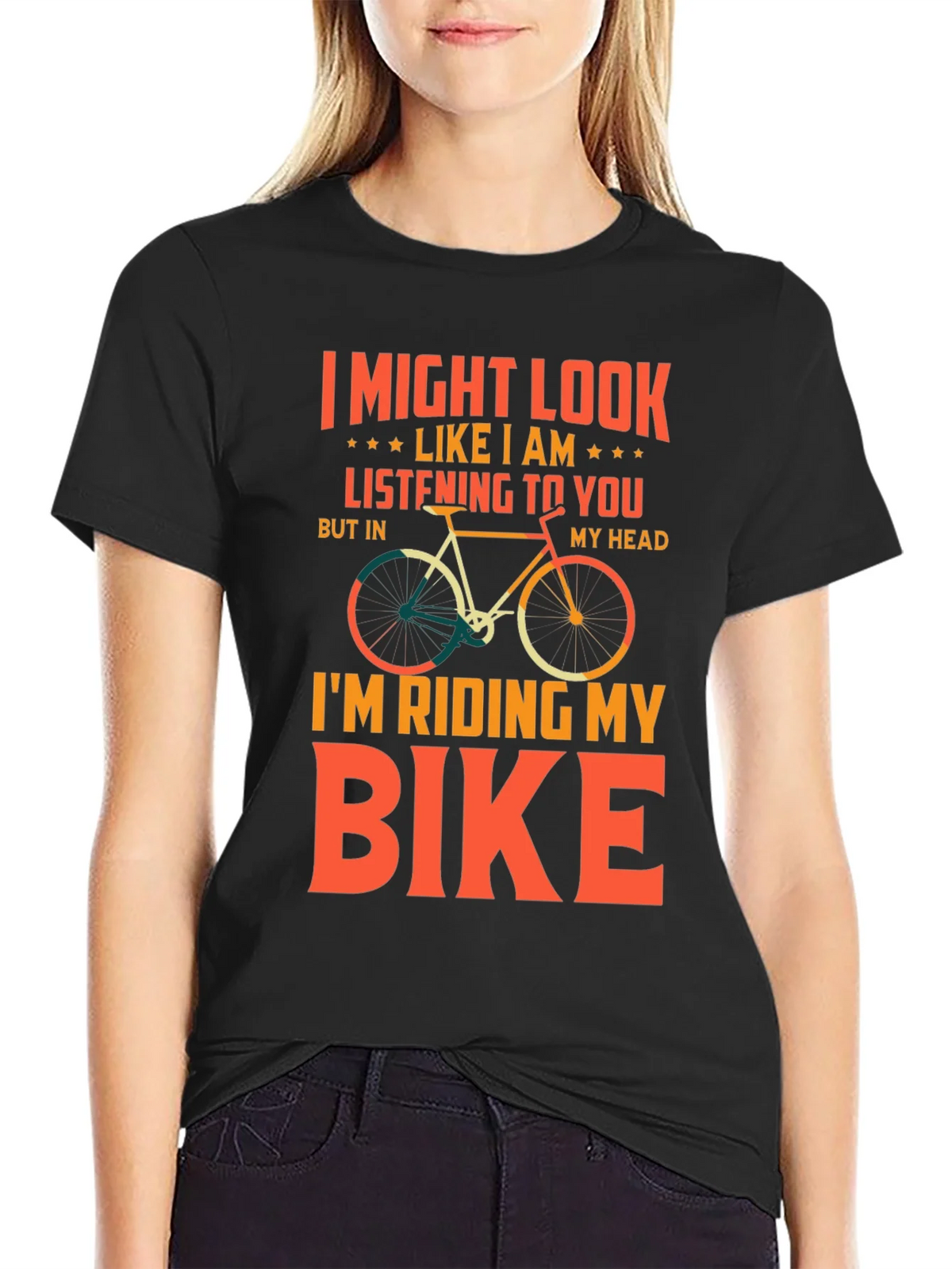 Funny Biking T-Shirt - Im Riding My Bike product image 2