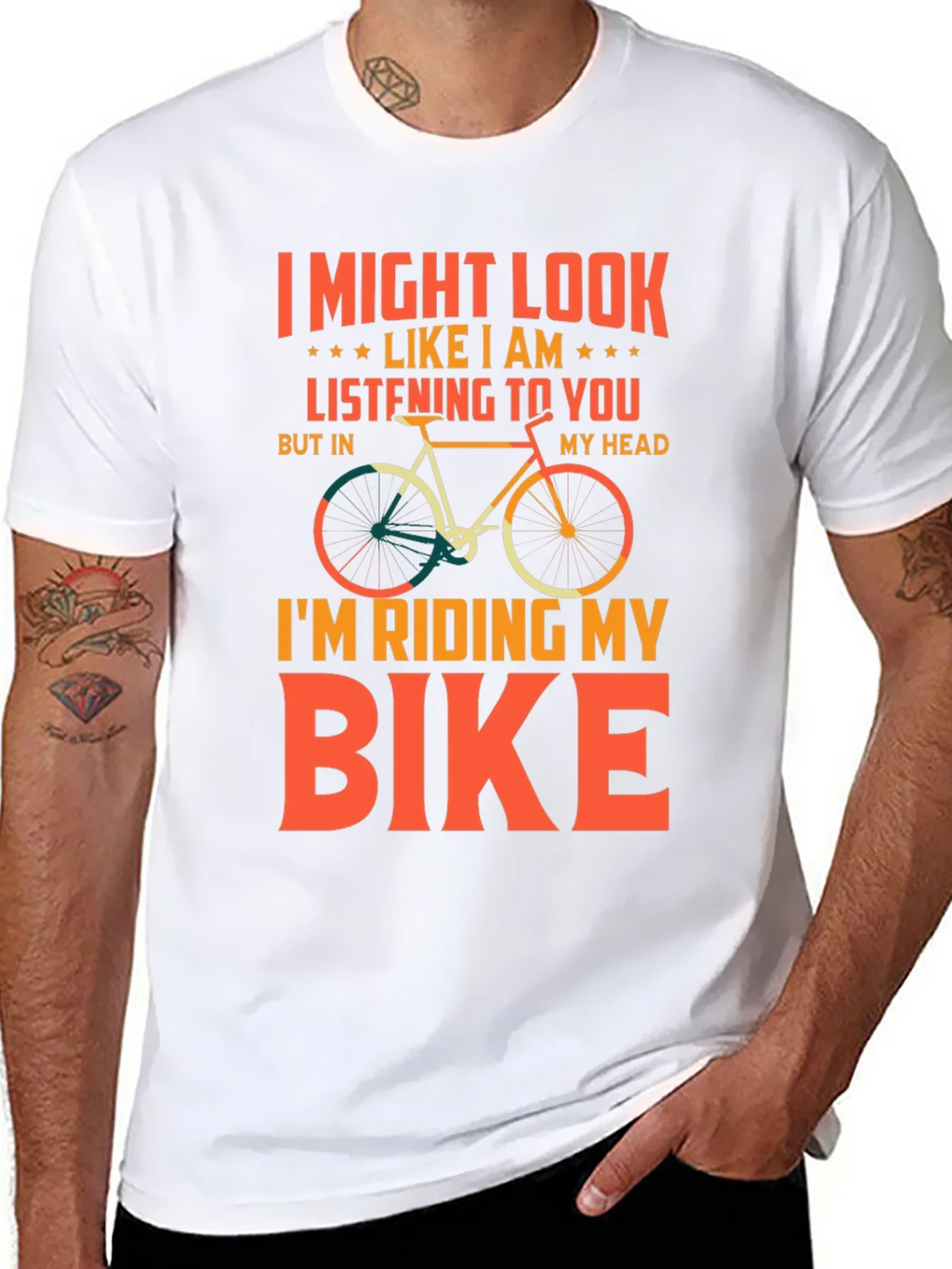 Funny Biking T-Shirt - Im Riding My Bike product image 7