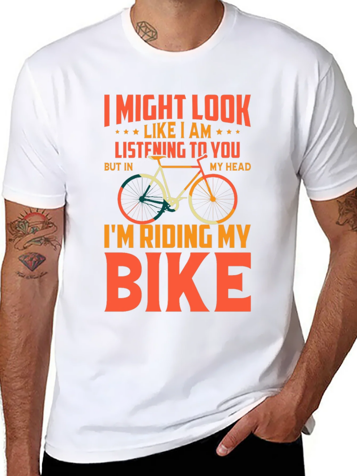 Funny Biking T-Shirt - Im Riding My Bike product image 7