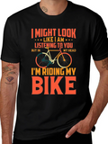 Funny Biking T-Shirt - Im Riding My Bike product image 1