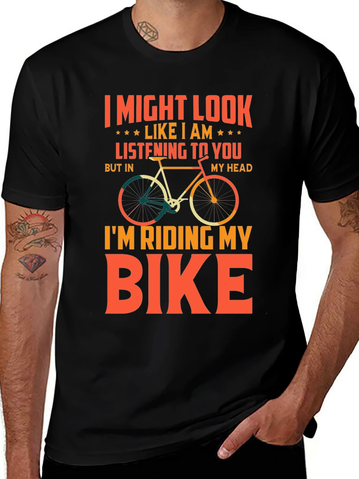 Funny Biking T-Shirt - Im Riding My Bike product image 1