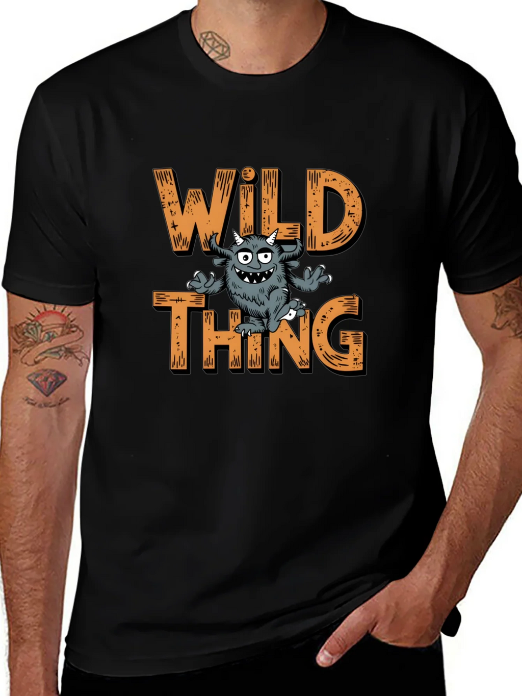 Wild Thing Graphic Print Black T-Shirt product image 1