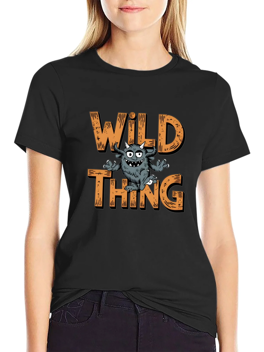 Wild Thing Graphic Print Black T-Shirt product image 2