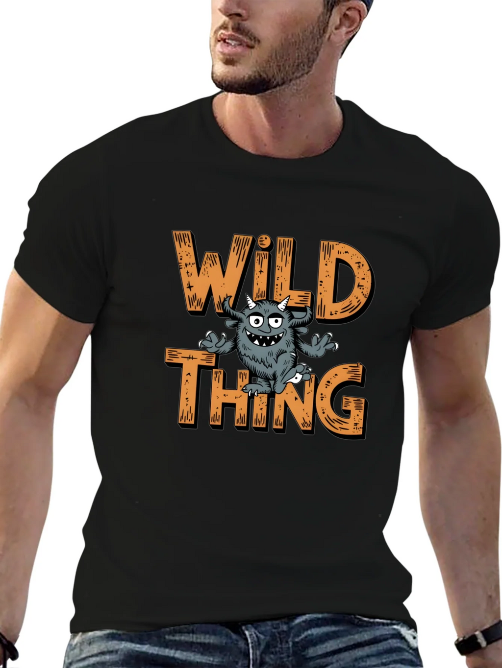 Wild Thing Graphic Print Black T-Shirt product image 6