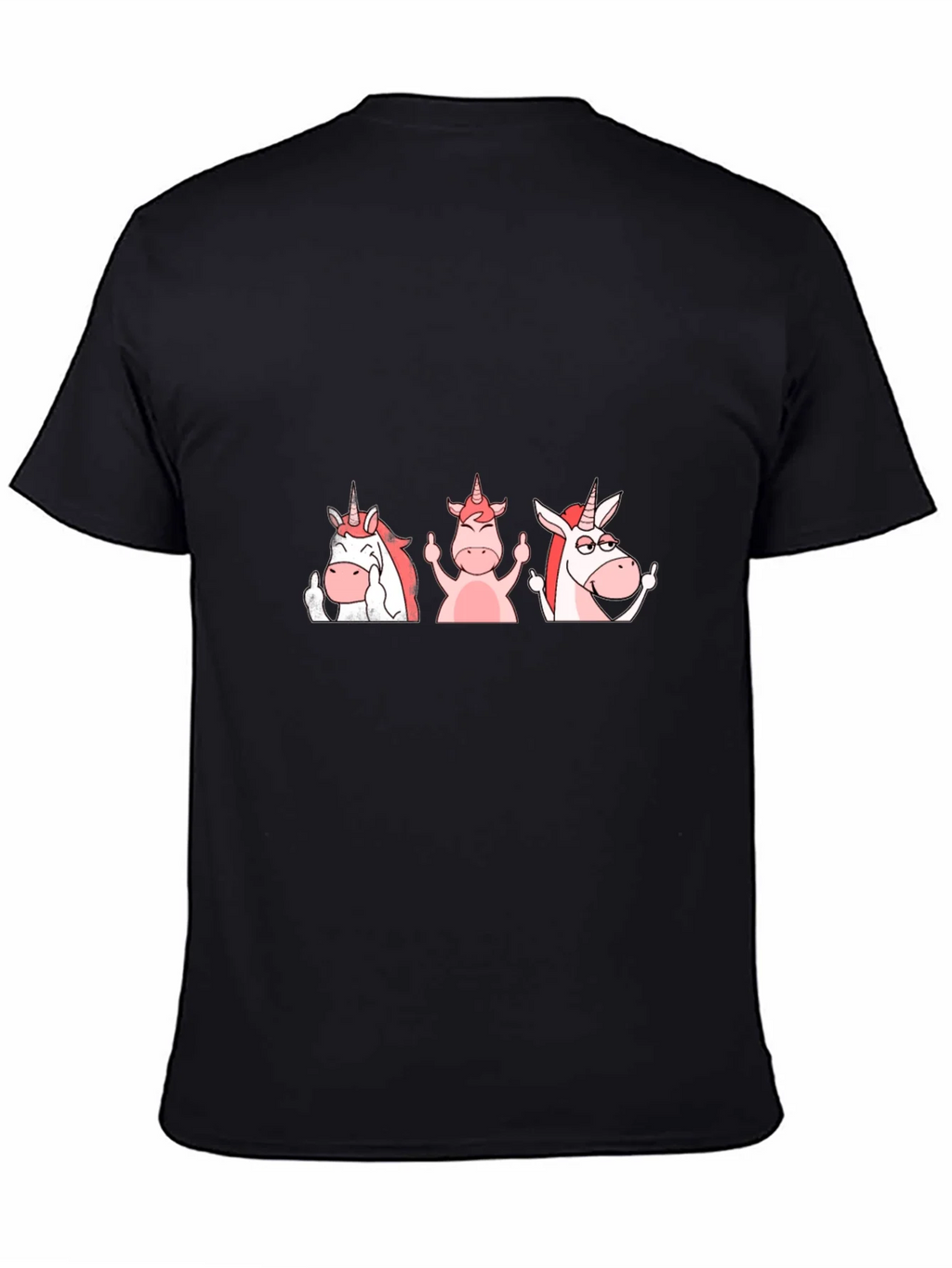 Unicorn Middle Finger Graphic T-Shirt - Black product image 2