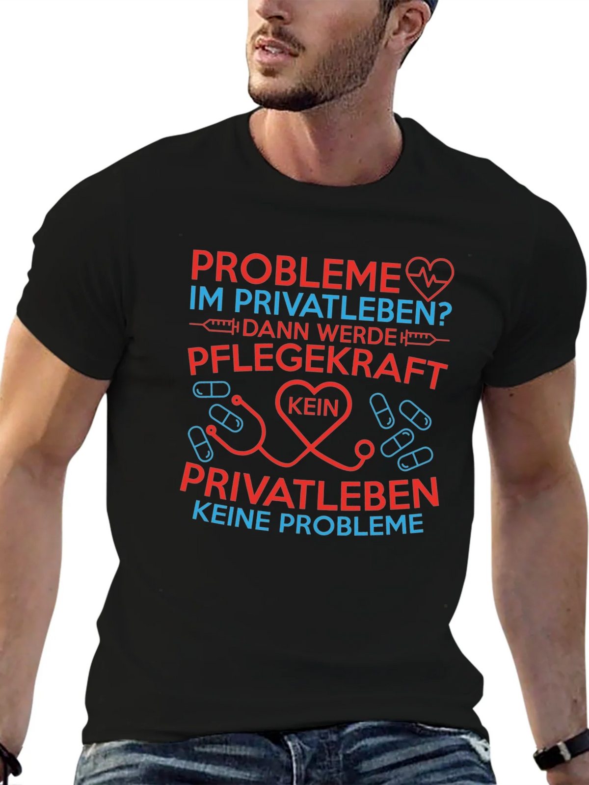 Healthcare Worker T-Shirt - Pflegekraft Keine Probleme product image 6