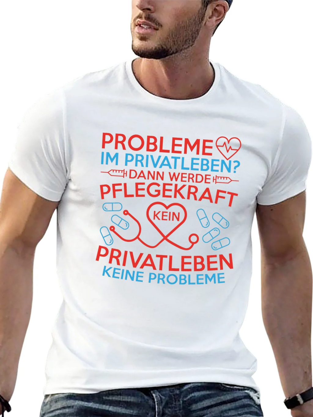 Healthcare Worker T-Shirt - Pflegekraft Keine Probleme product image 12