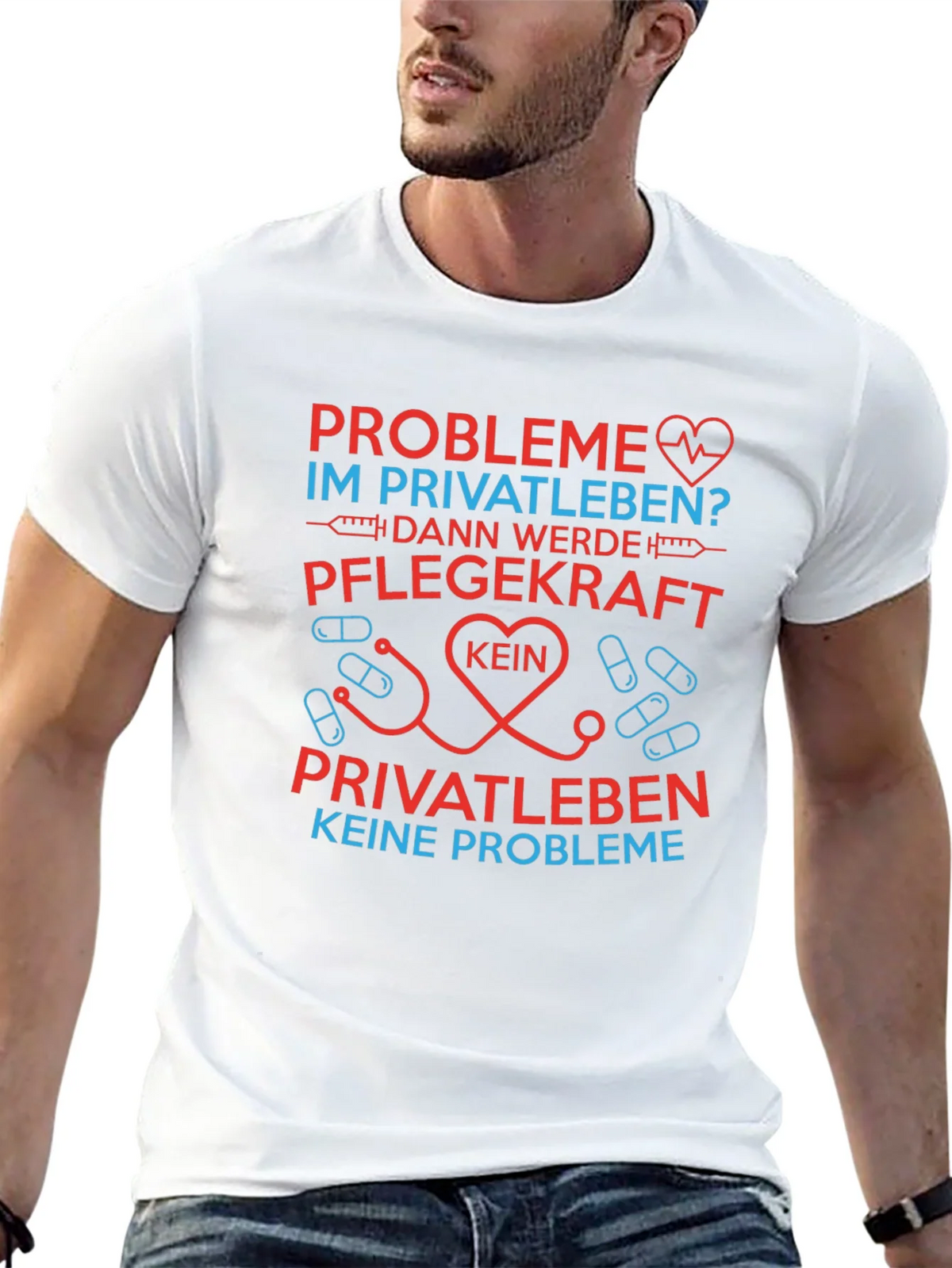 Healthcare Worker T-Shirt - Pflegekraft Keine Probleme product image 12