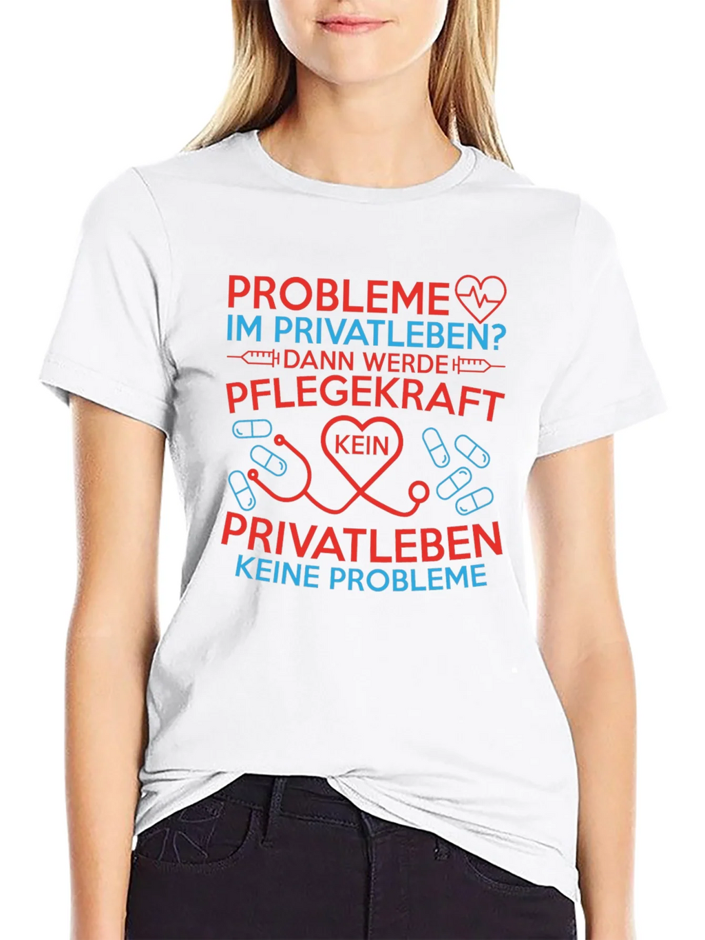 Healthcare Worker T-Shirt - Pflegekraft Keine Probleme product image 8