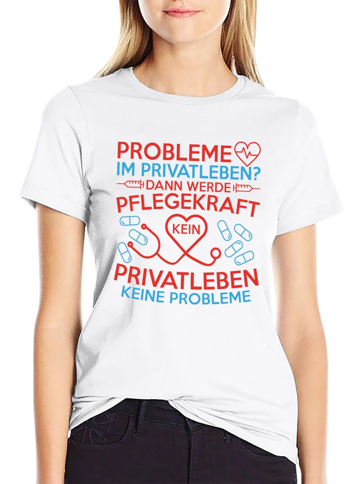 Healthcare Worker T-Shirt - Pflegekraft Keine Probleme product image 8