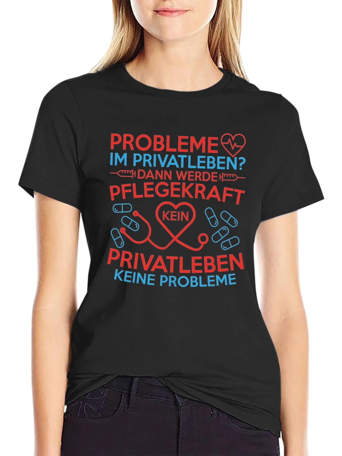 Healthcare Worker T-Shirt - Pflegekraft Keine Probleme product image 2