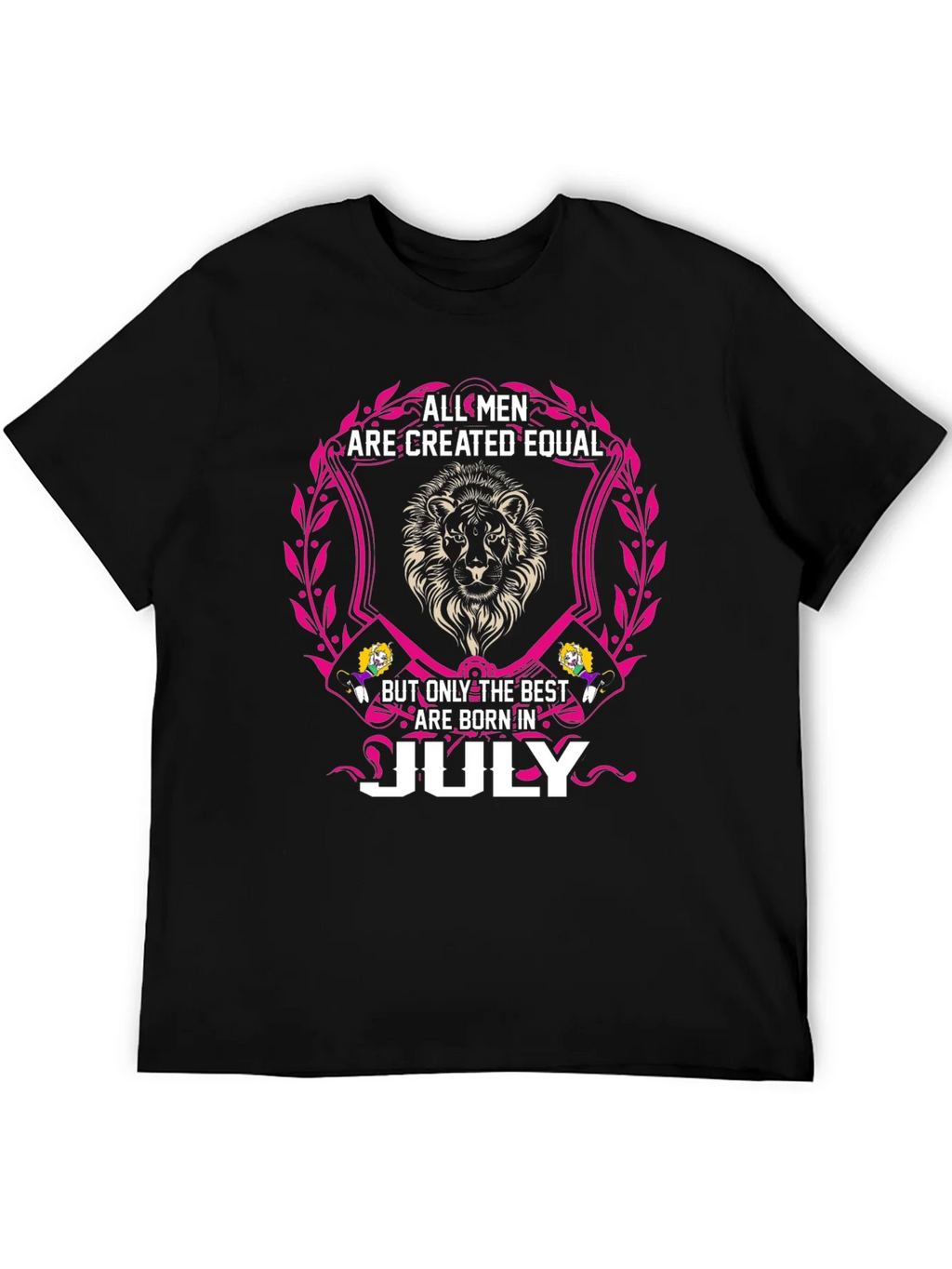 July Birthday Lion Mens T-Shirt product image 5