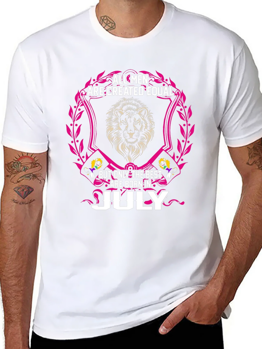 July Birthday Lion Mens T-Shirt product image 7