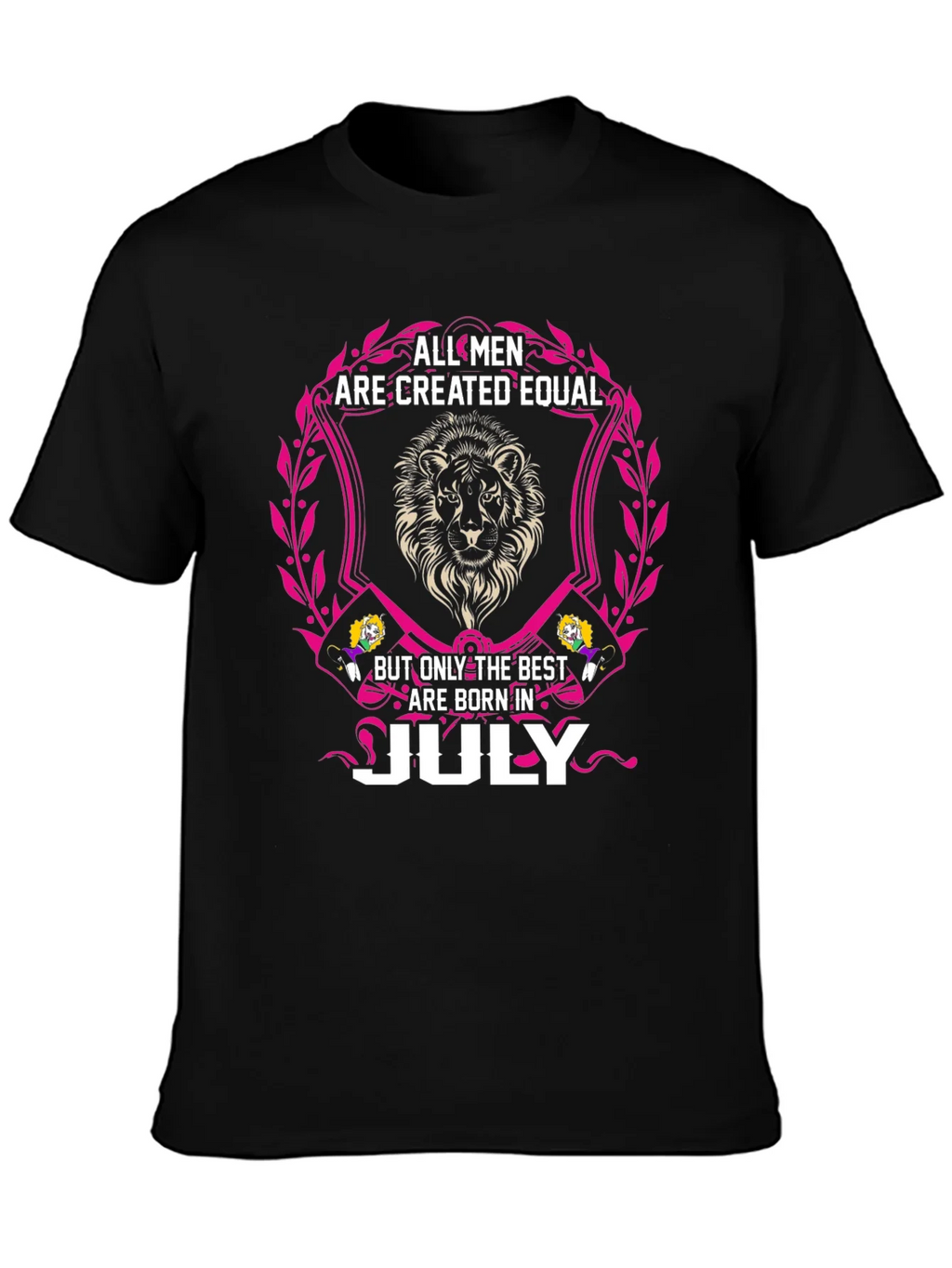 July Birthday Lion Mens T-Shirt product image 3