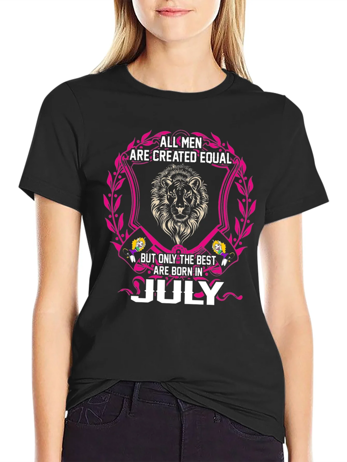 July Birthday Lion Mens T-Shirt product image 2
