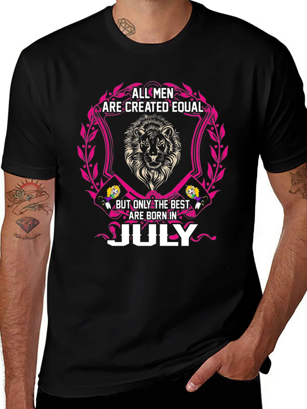 July Birthday Lion Mens T-Shirt product image 1