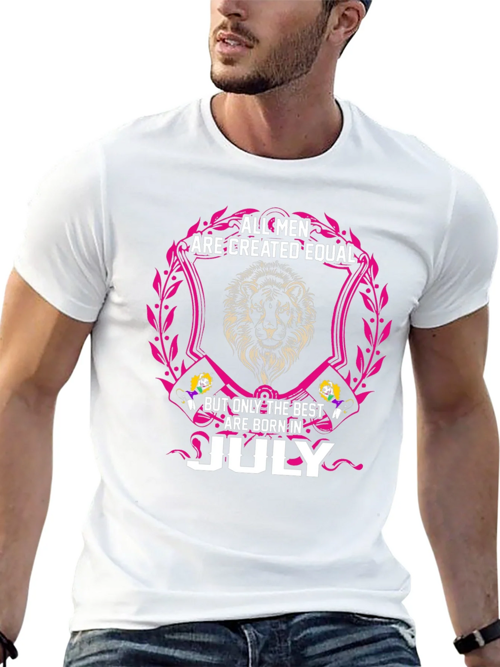 July Birthday Lion Mens T-Shirt product image 12