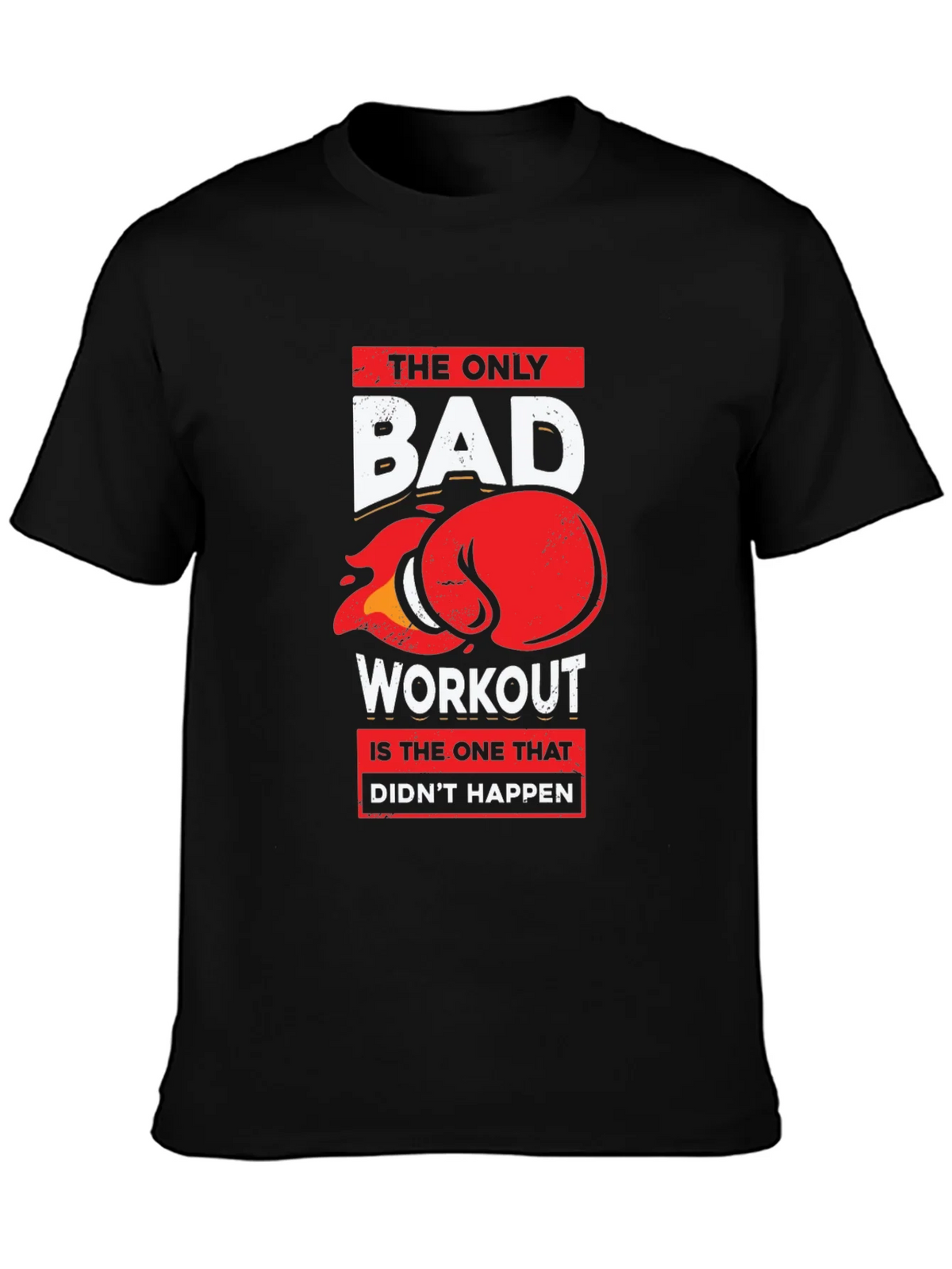 Workout Motivation Graphic Tee - Black product image 2