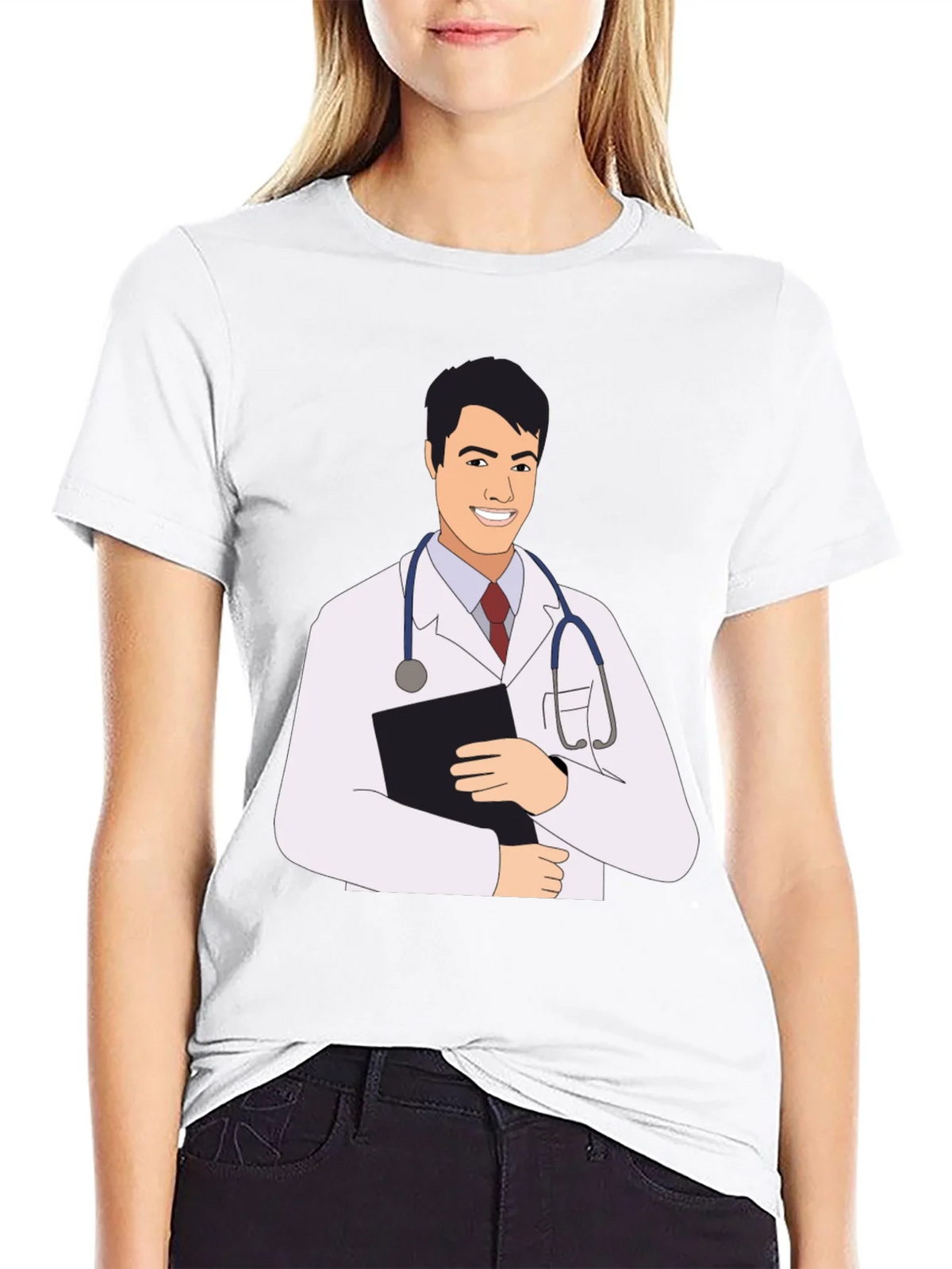 Doctor Cartoon Graphic Tee - Black T-Shirt product image 8