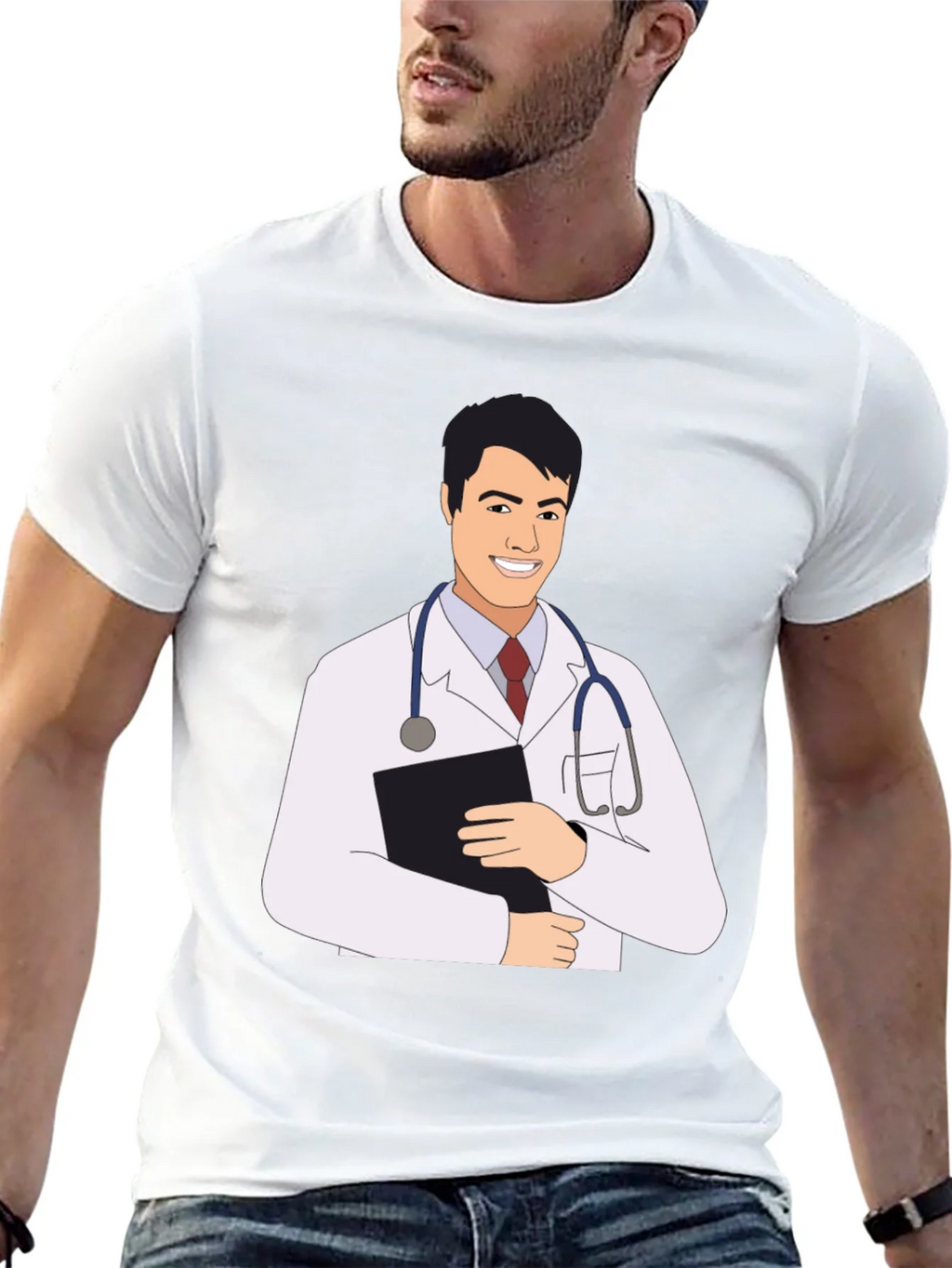 Doctor Cartoon Graphic Tee - Black T-Shirt product image 12