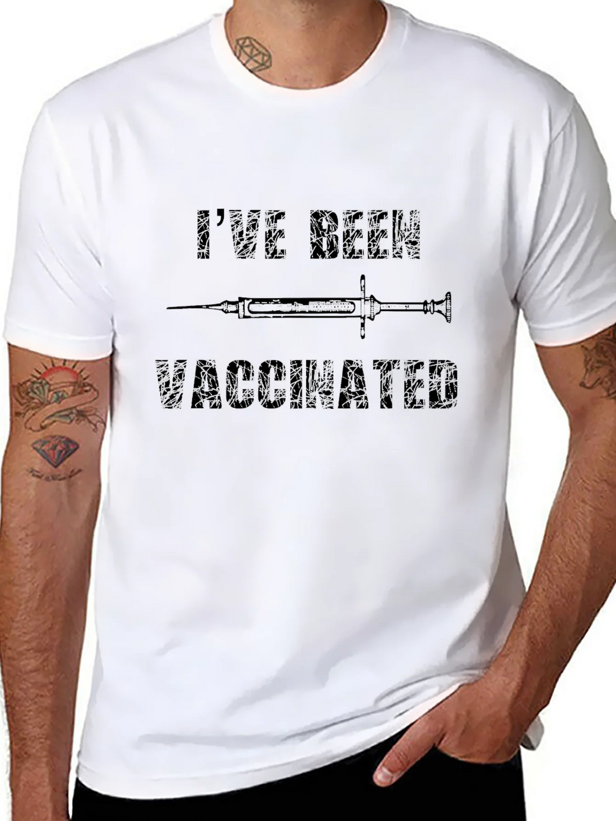 Ive Been Vaccinated T-Shirt - Black Graphic Tee product image 7