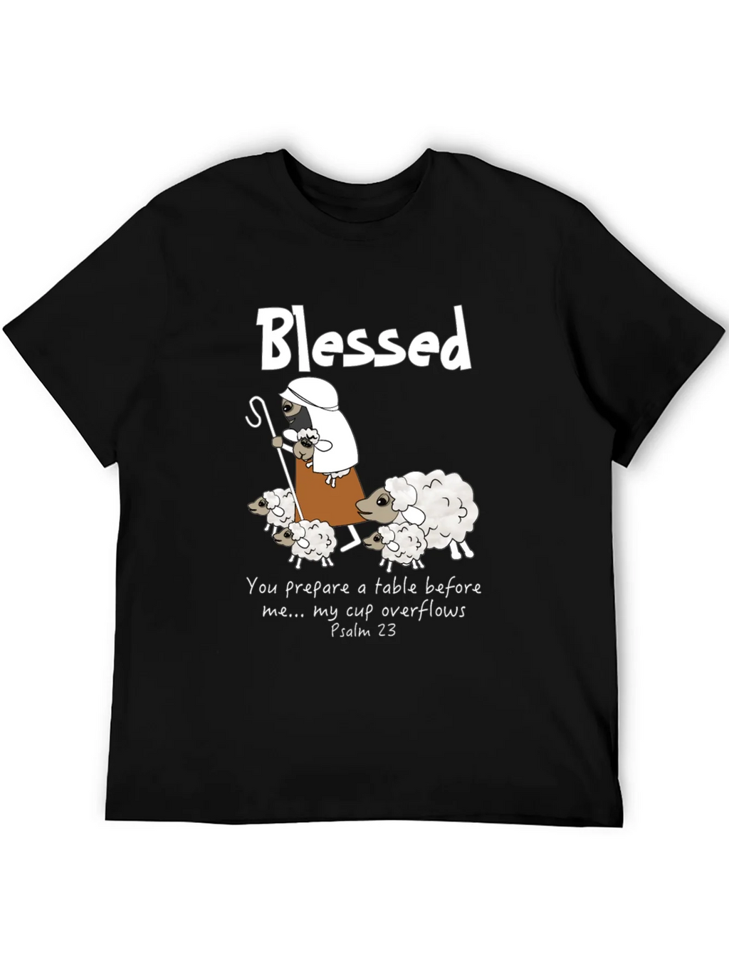 Blessed Shepherd Graphic T-Shirt Psalm 23 product image 5