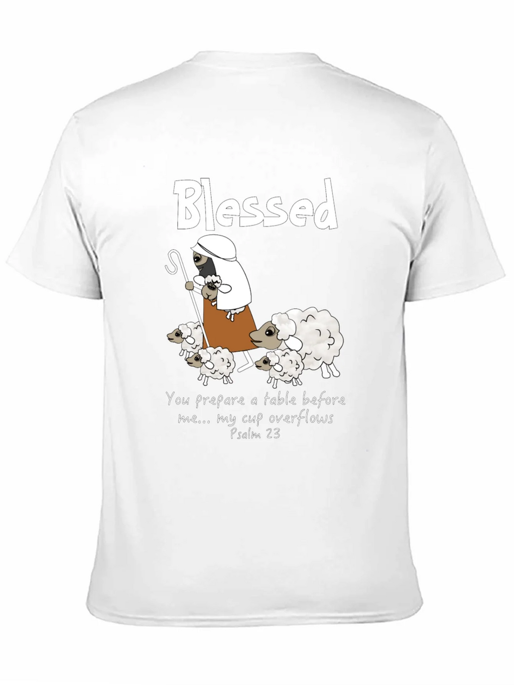 Blessed Shepherd Graphic T-Shirt Psalm 23 product image 10