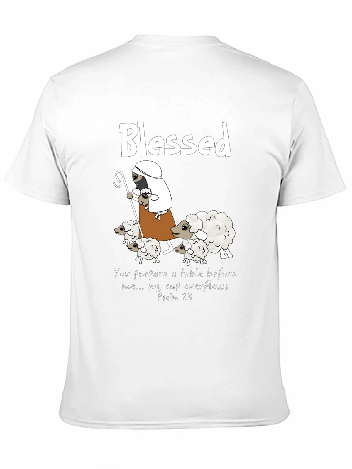 Blessed Shepherd Graphic T-Shirt Psalm 23 product image 10