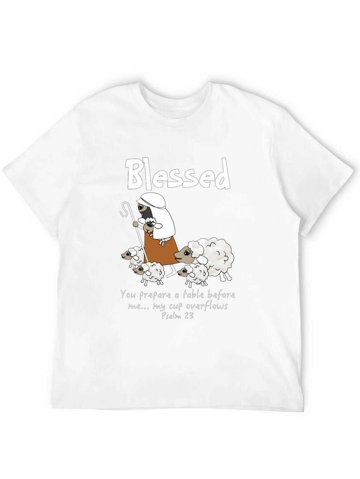 Blessed Shepherd Graphic T-Shirt Psalm 23 product image 11