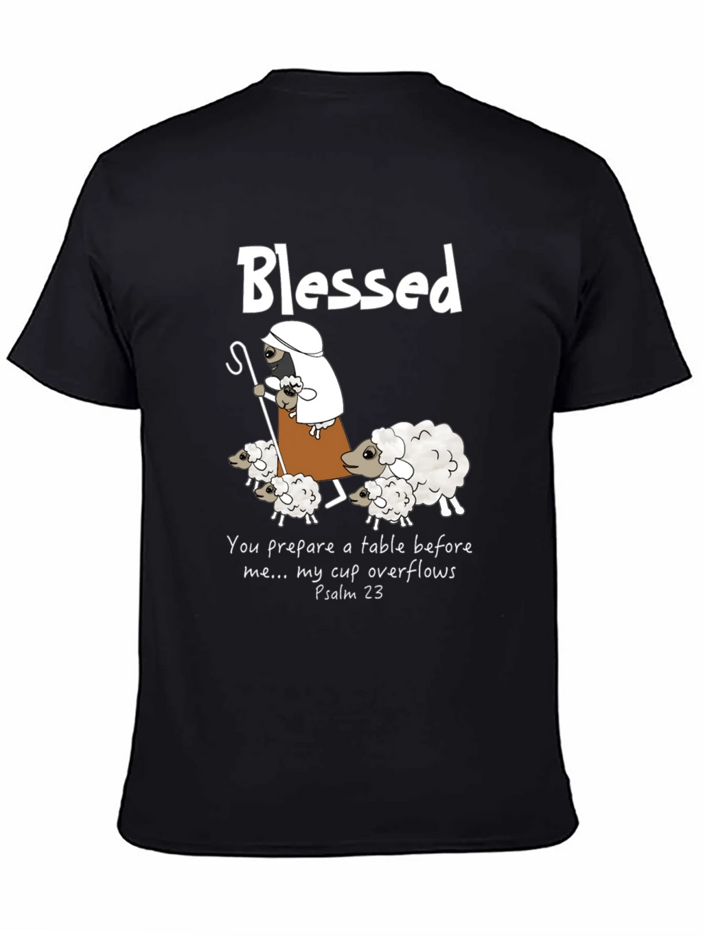 Blessed Shepherd Graphic T-Shirt Psalm 23 product image 4