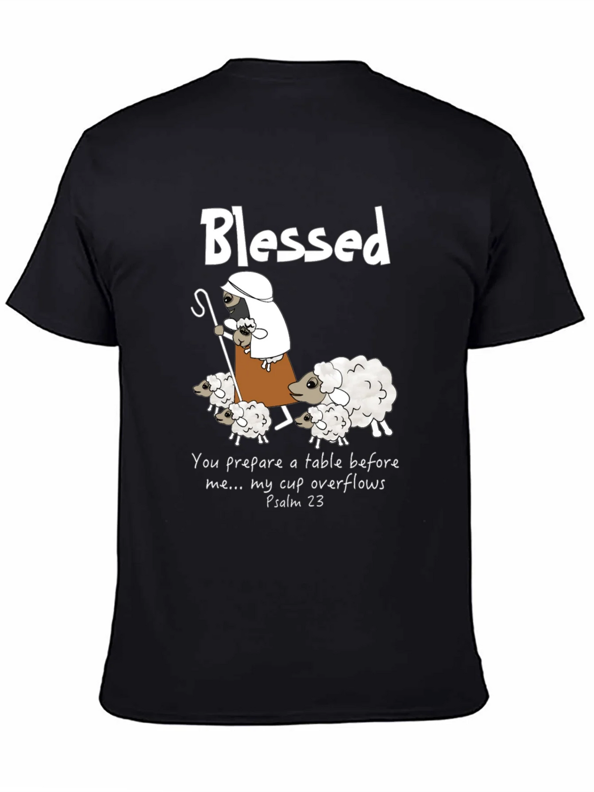 Blessed Shepherd Graphic T-Shirt Psalm 23 product image 4