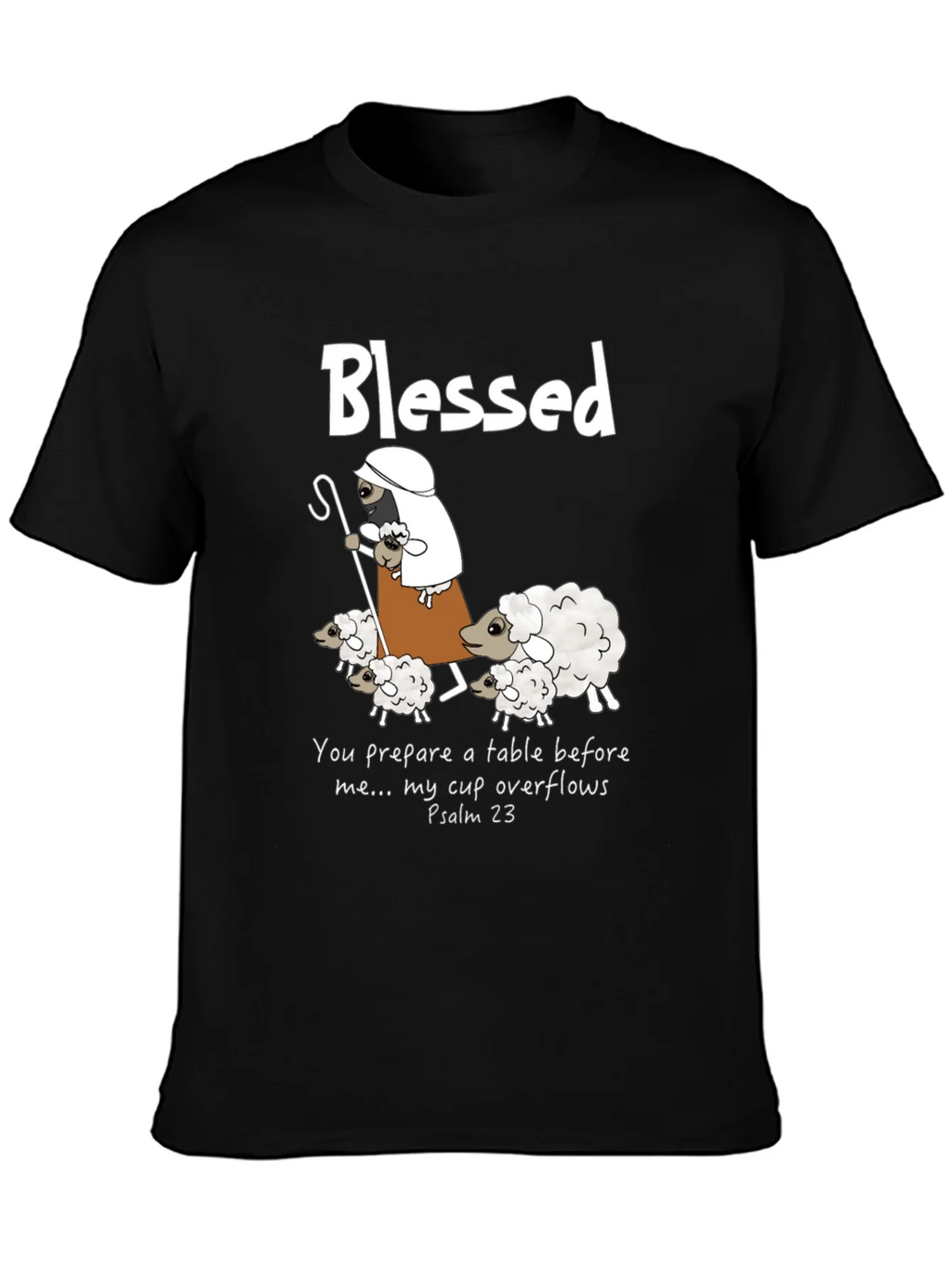 Blessed Shepherd Graphic T-Shirt Psalm 23 product image 3