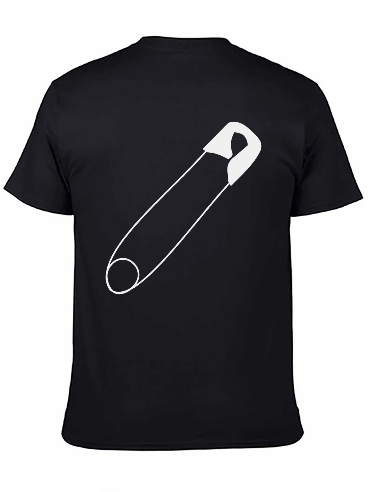 Safety Pin Graphic Tee - Unisex Black T-Shirt product image 4