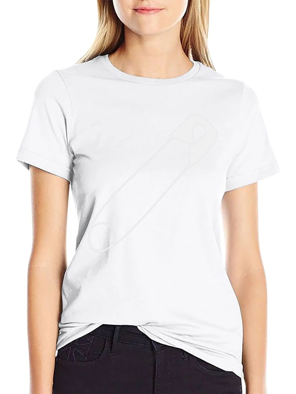Safety Pin Graphic Tee - Unisex Black T-Shirt product image 8