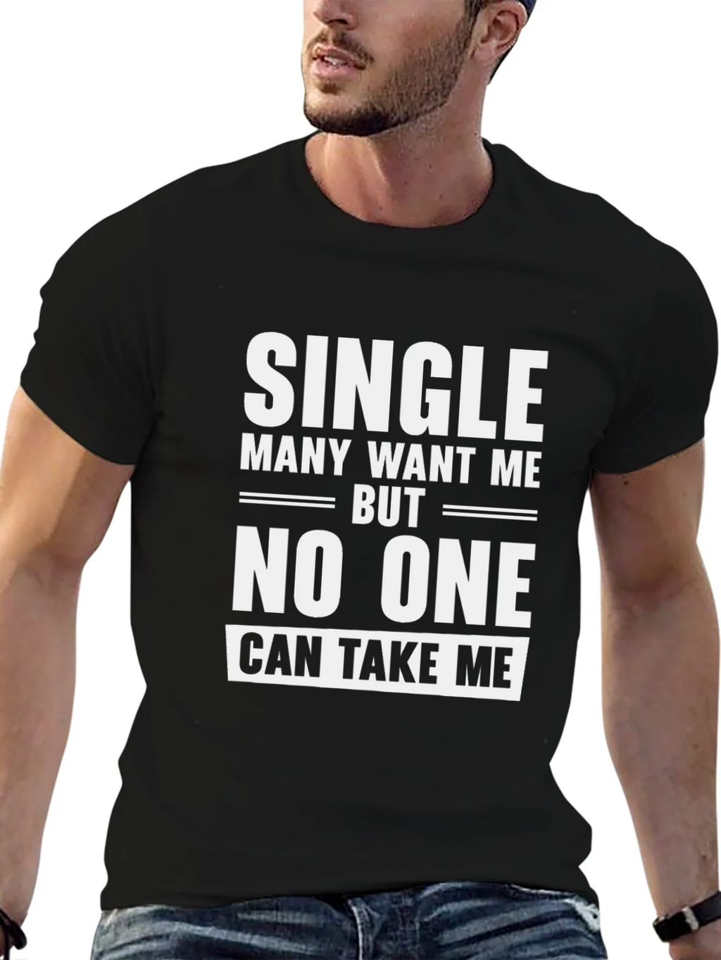 Single Slogan Black T-Shirt product image 4