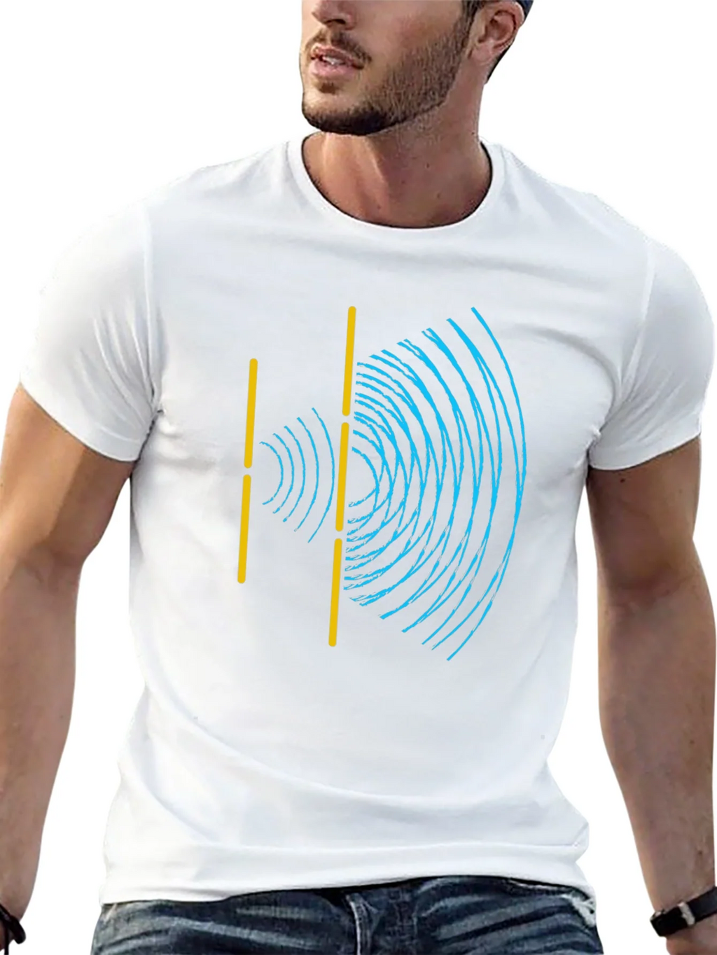 Wave Interference Black T-Shirt - Science Physics Tee product image 8