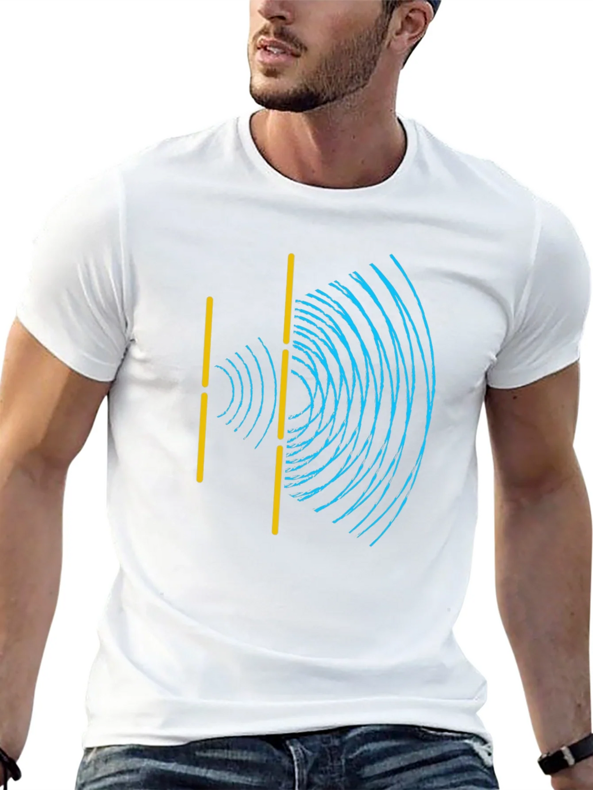 Wave Interference Black T-Shirt - Science Physics Tee product image 8