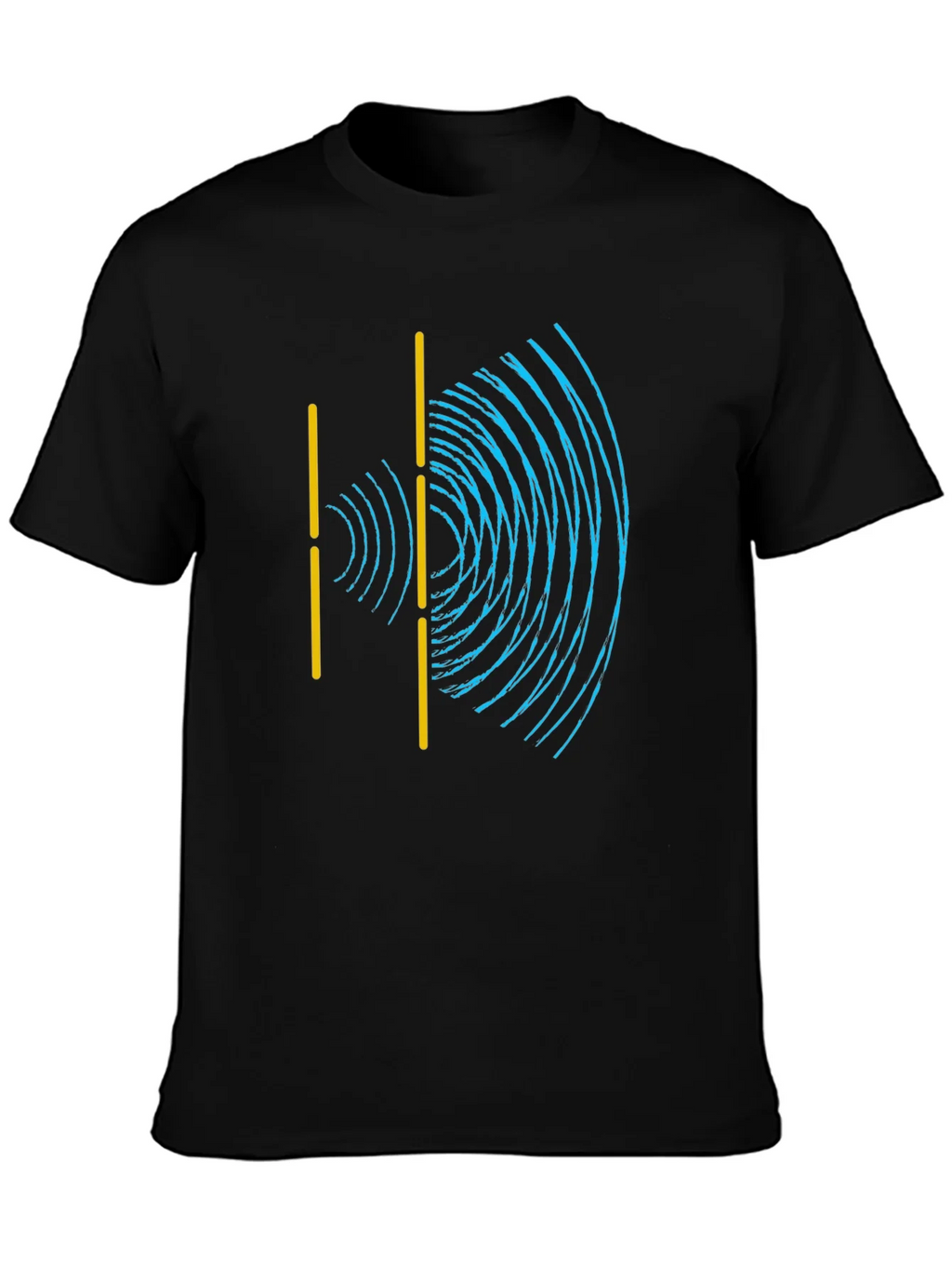 Wave Interference Black T-Shirt - Science Physics Tee product image 2