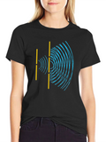 Wave Interference Black T-Shirt - Science Physics Tee product image 1