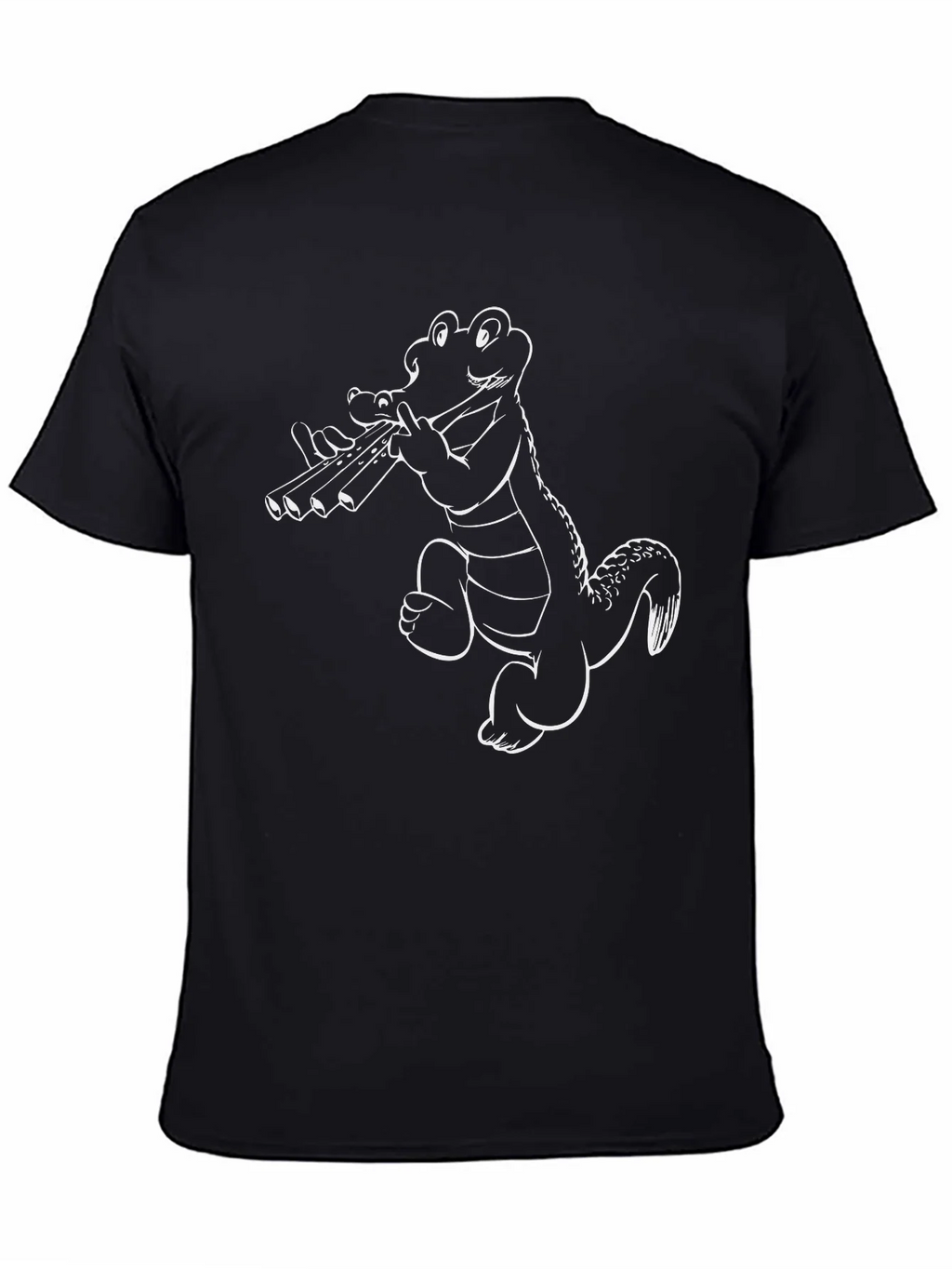 Cool Gator Panpipes T-Shirt - Black product image 4