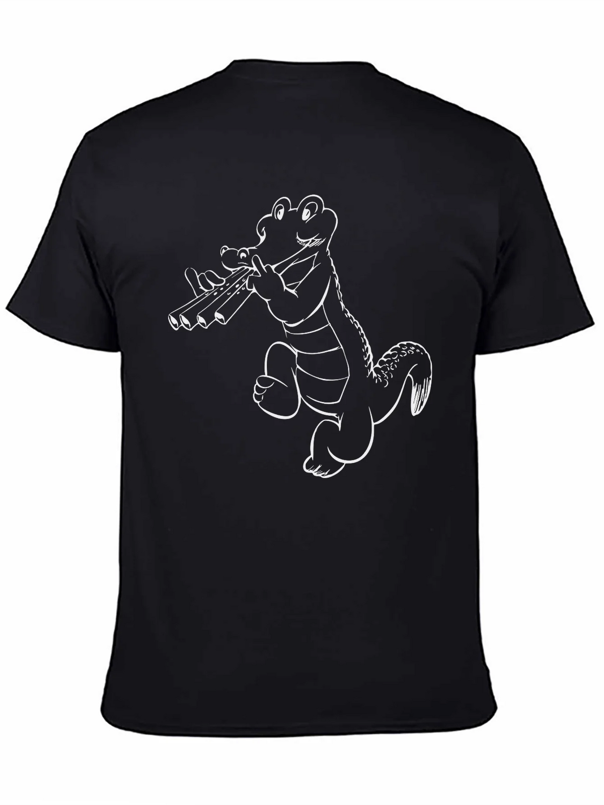 Cool Gator Panpipes T-Shirt - Black product image 4