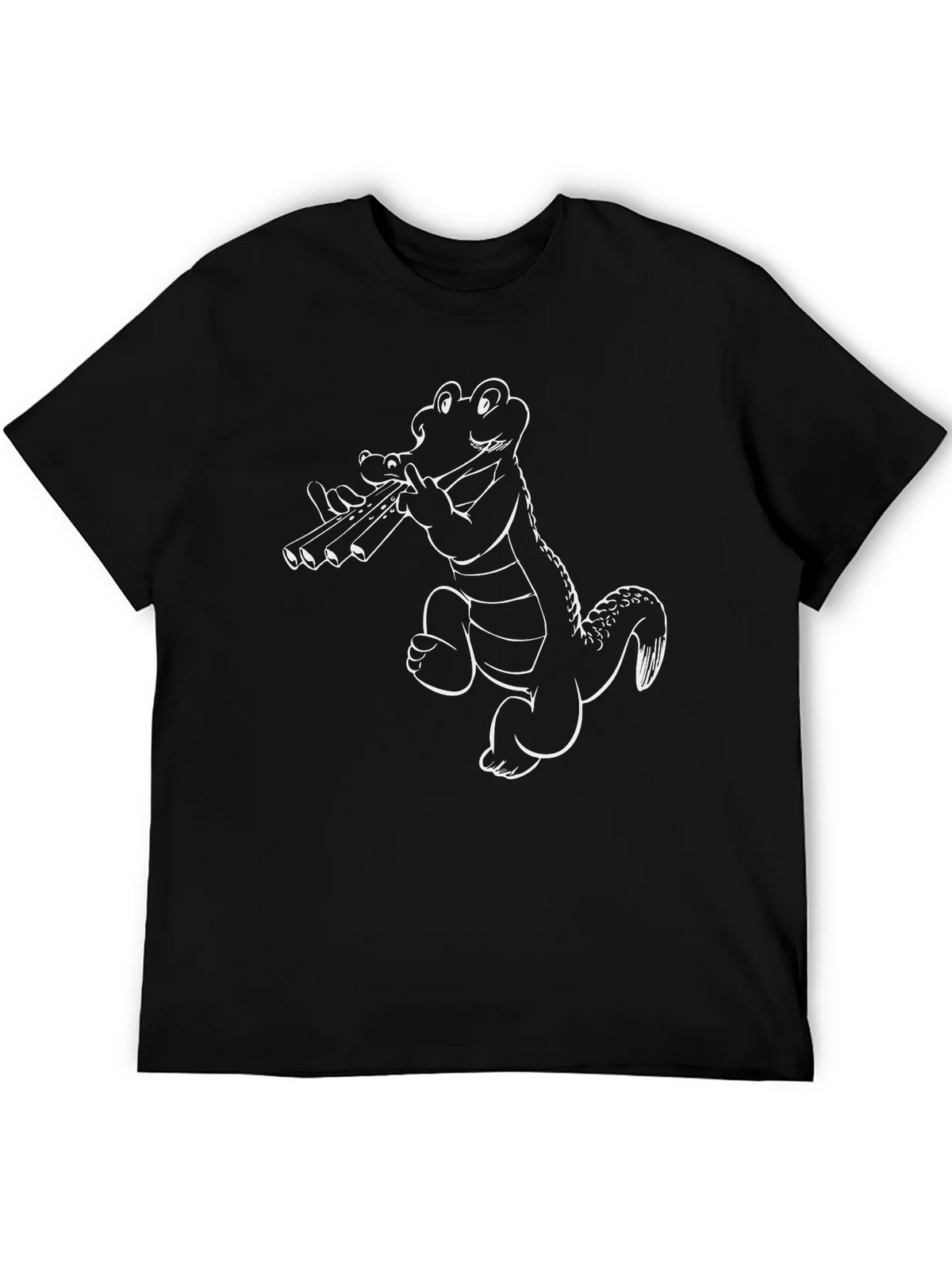 Cool Gator Panpipes T-Shirt - Black product image 5