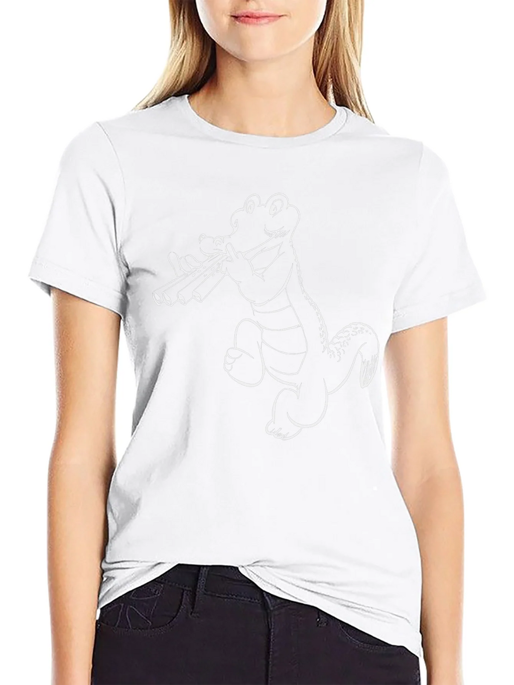 Cool Gator Panpipes T-Shirt - Black product image 8