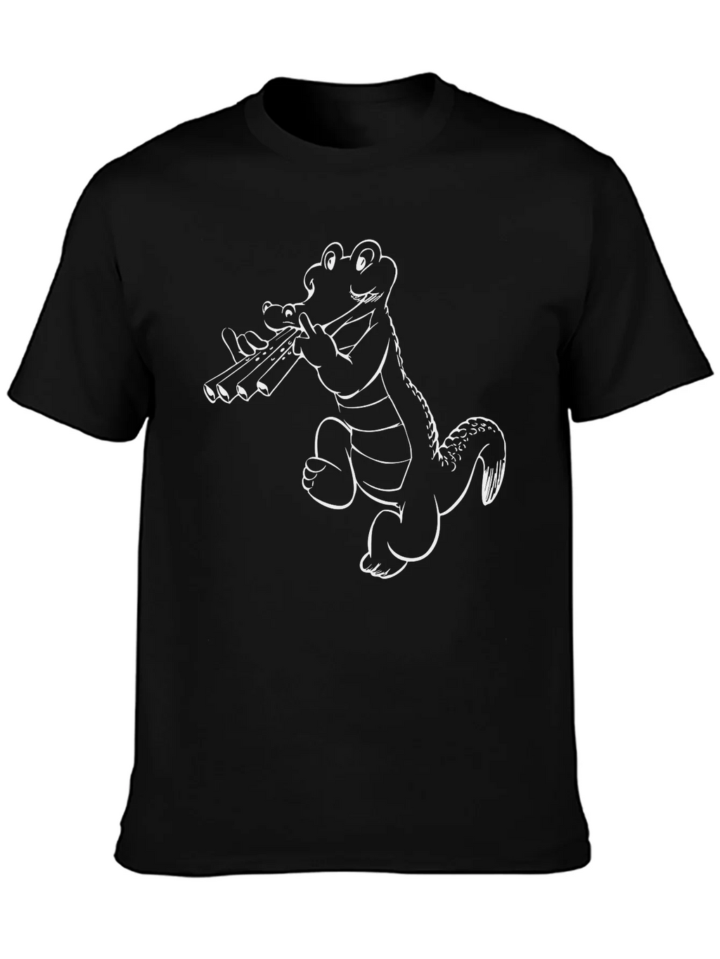 Cool Gator Panpipes T-Shirt - Black product image 3