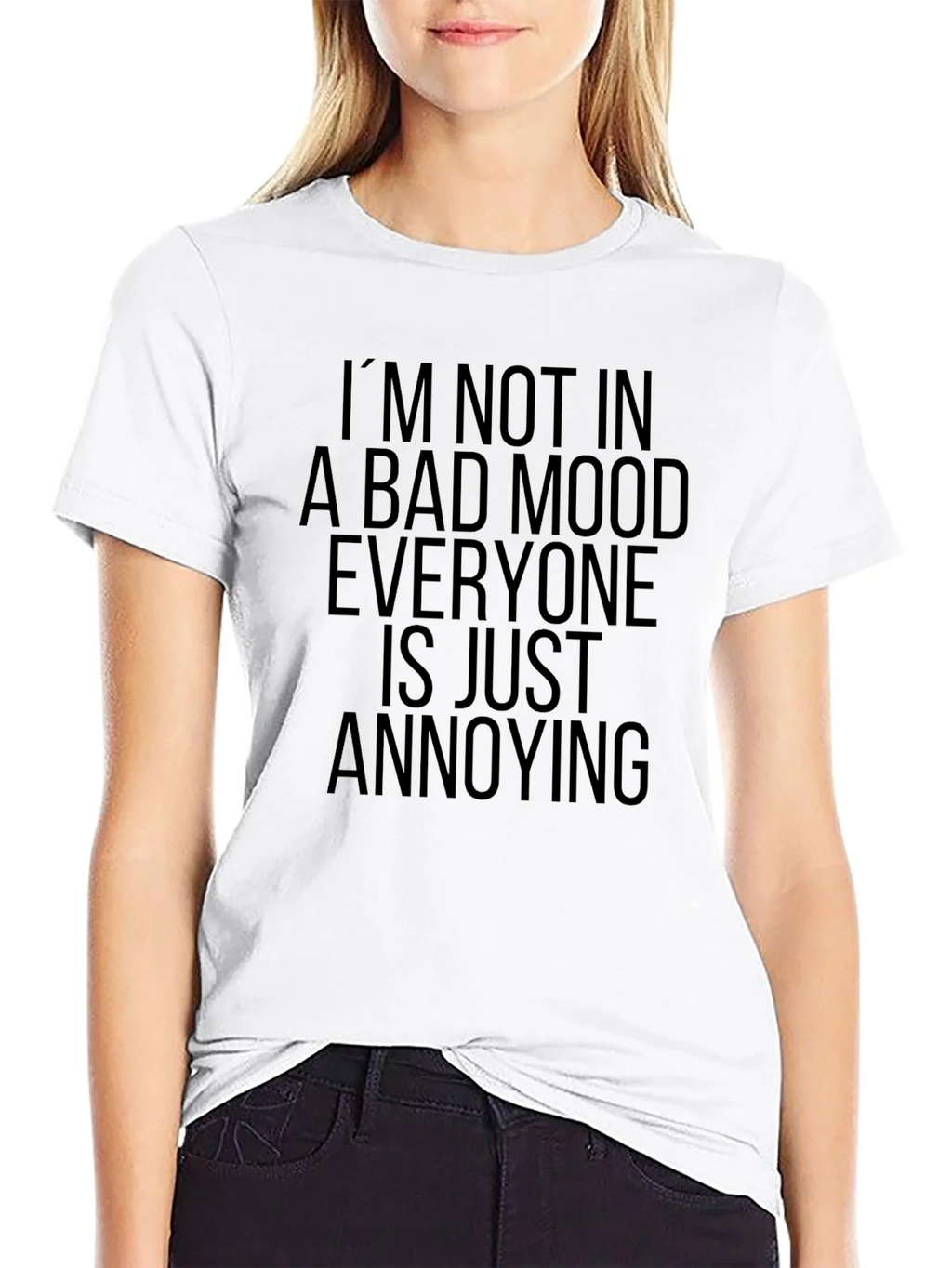 Funny Sarcastic Bad Mood Black T-Shirt product image 8