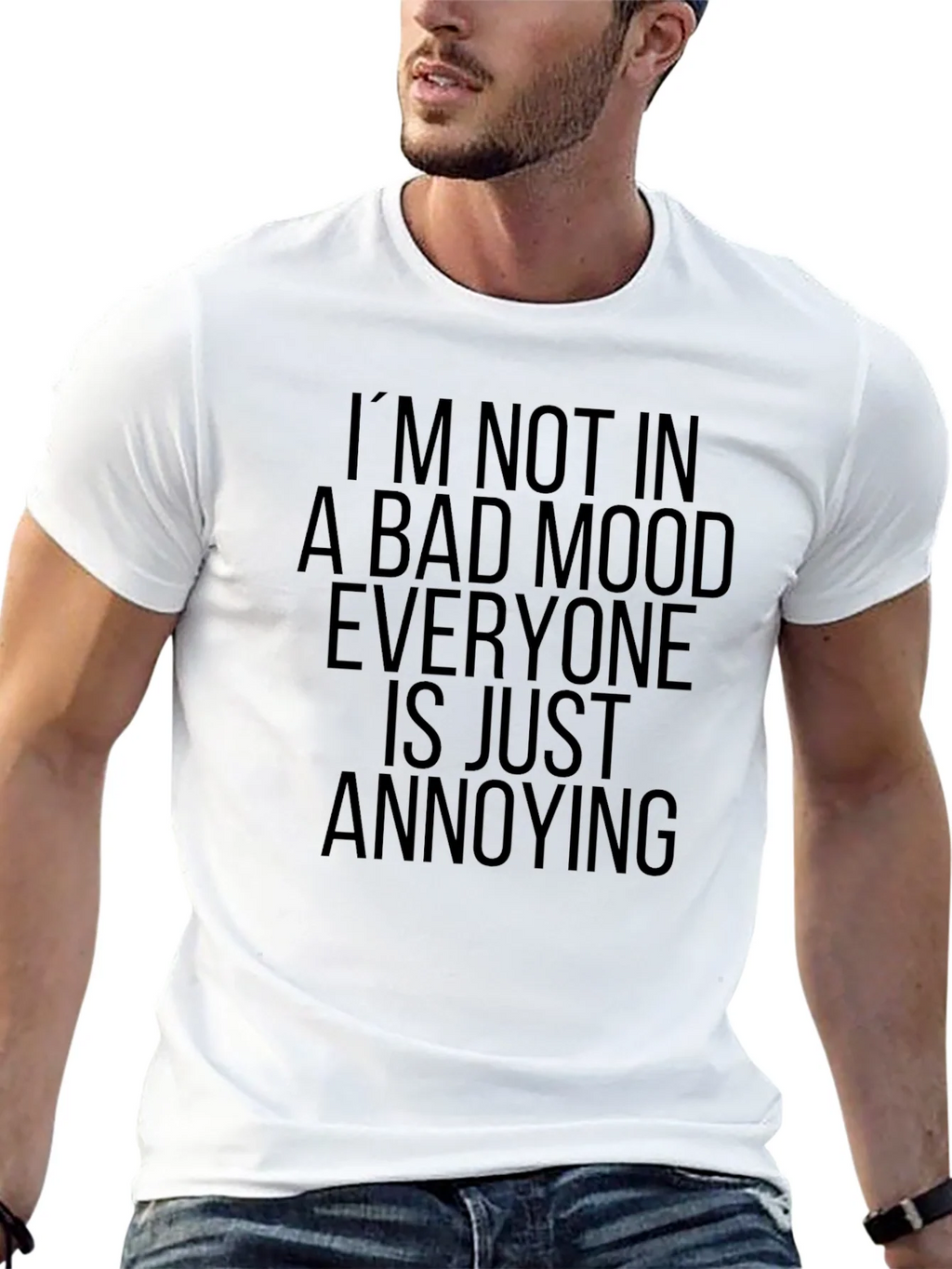 Funny Sarcastic Bad Mood Black T-Shirt product image 12