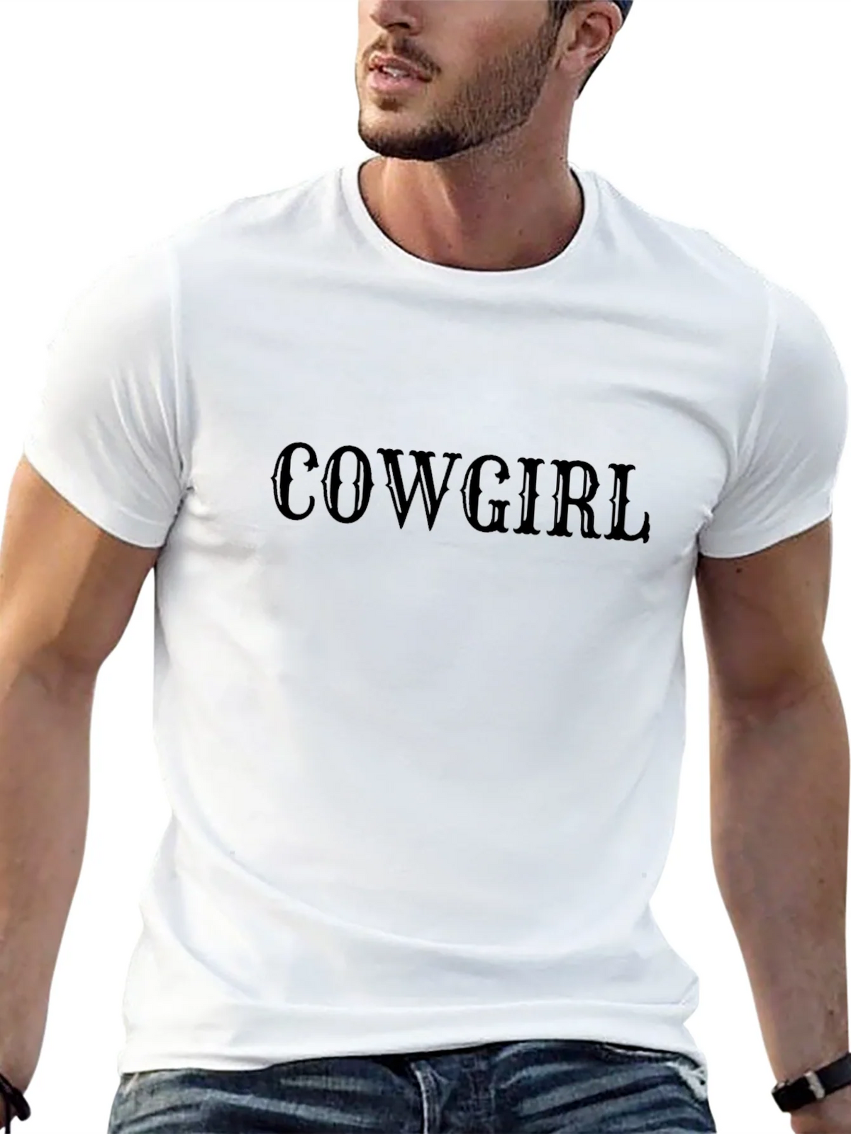 Cowgirl Graphic Tee - Classic Black Cotton T-Shirt product image 12